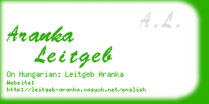 aranka leitgeb business card